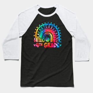 Rainbow Hello 4th Grade Teacher Back To School Baseball T-Shirt